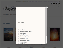 Tablet Screenshot of imaginemusicpublishing.com